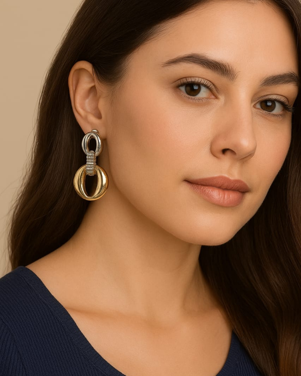 Elegant Oval Loop Earrings – Lightweight & Stylish