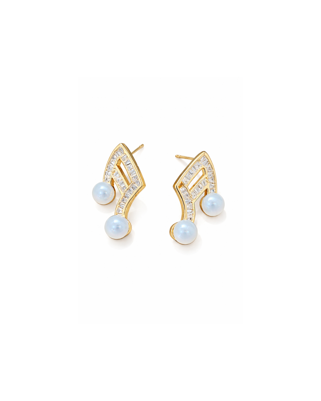 Baguette Crystal & Opal Drop Earrings