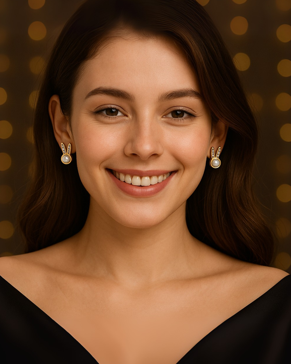 Cute Bunny Inspired Pearl Earrings – Anti Tarnish & Elegant Design