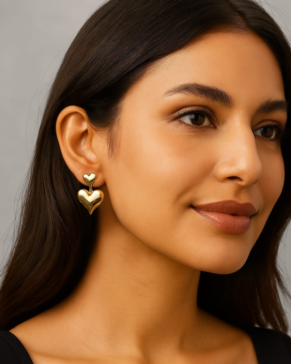 Shiny Heart Earrings – Lightweighted Jewelry