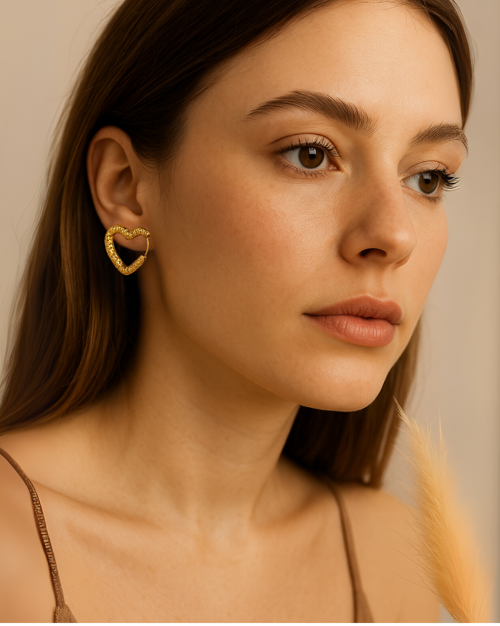 "Golden Heart Hoops – Bold & Beautiful"