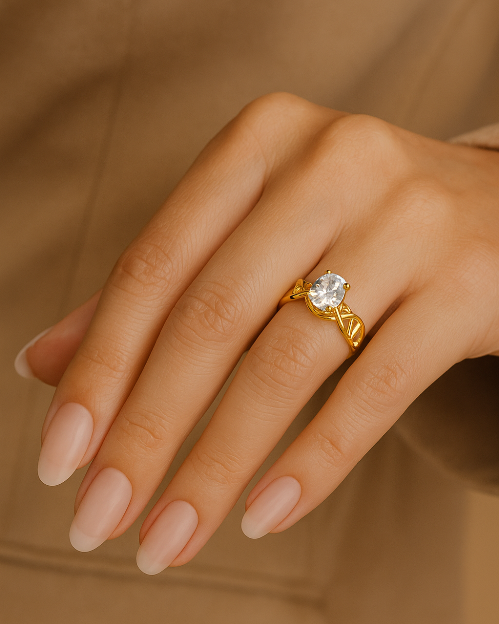 Unique Designer Openwork Cut Out CZ Ring