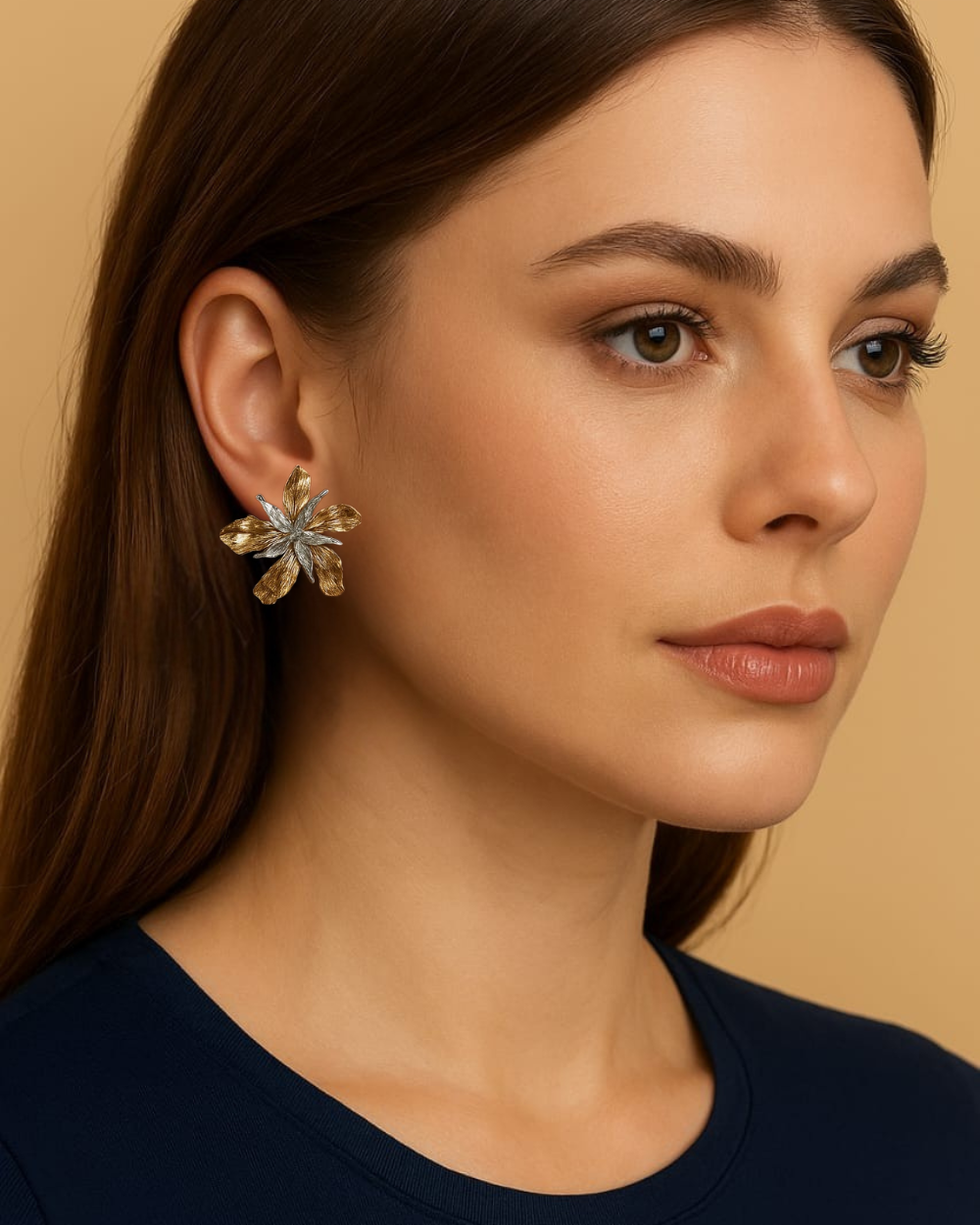 Anti-Tarnish Floral Earrings – Timeless Shine