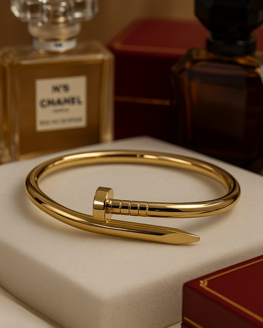 Classic Anti-Tarnish Nail-Inspired Bracelet– Timeless Elegance