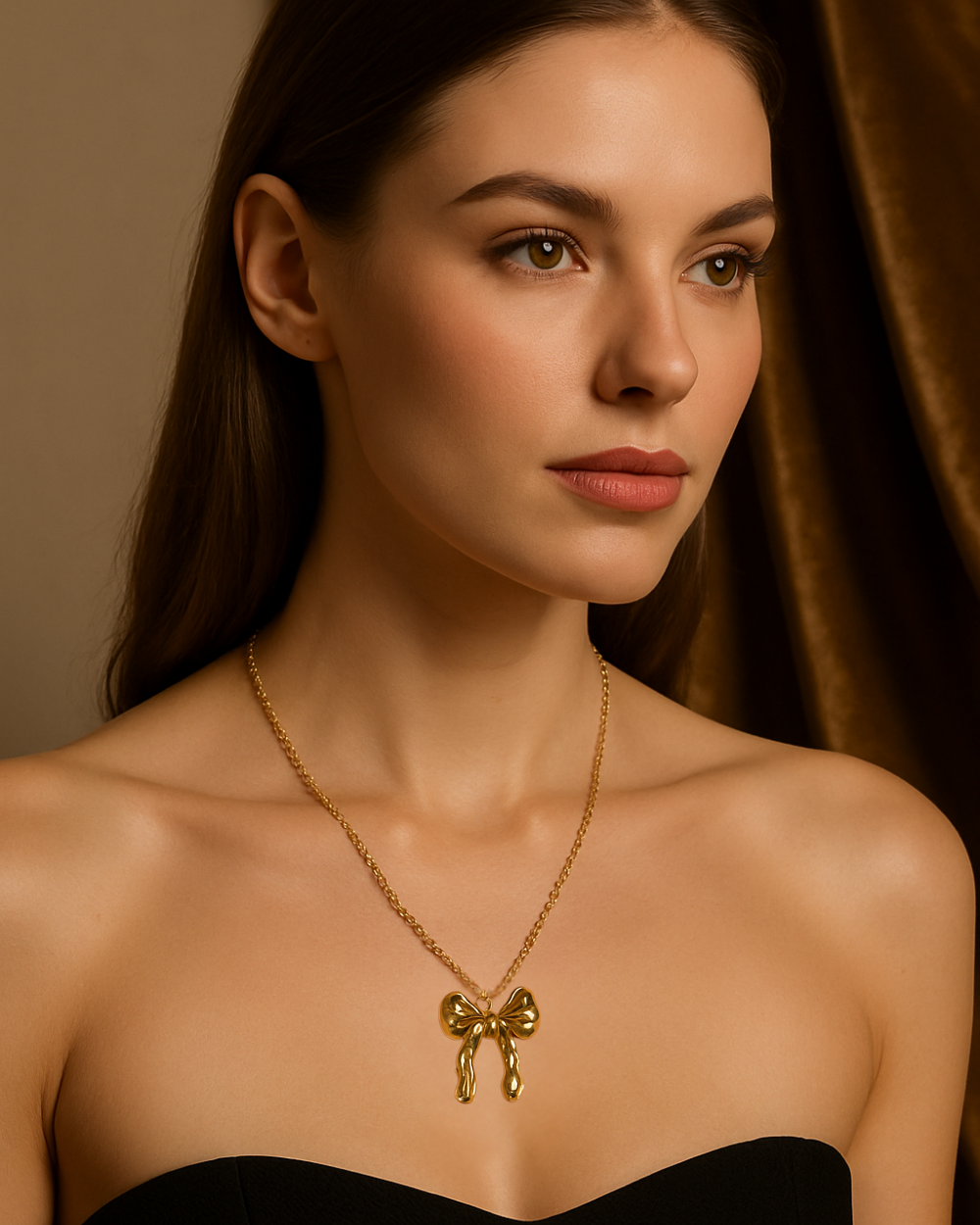 Chic Bow Design Pendant Necklace