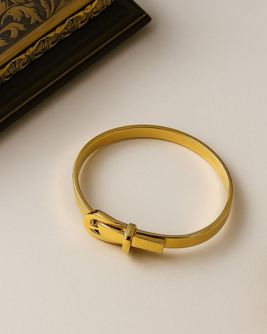 Glossy Anti Tarnish Belt Buckle Bracelet – Waterproof & Non-Tarnish
