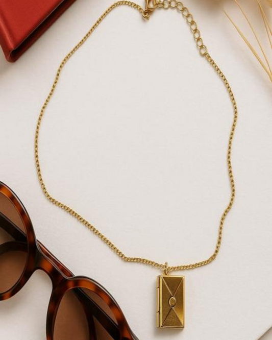 Anti-Tarnish Chain with Secret Message Locket-Unique Gift for Her