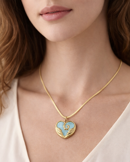 Cute White Heart Necklace for Girls