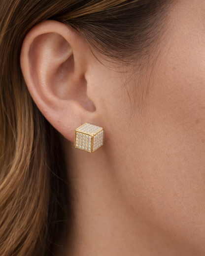 Designer Cube Stud Earrings