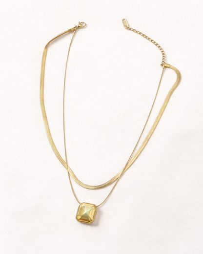 Elegant Double Layer Gold Necklace for Women