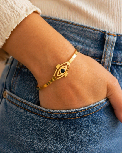 Aurevia Nazar Bracelet – Anti Tarnish Gold Evil Eye Bracelet