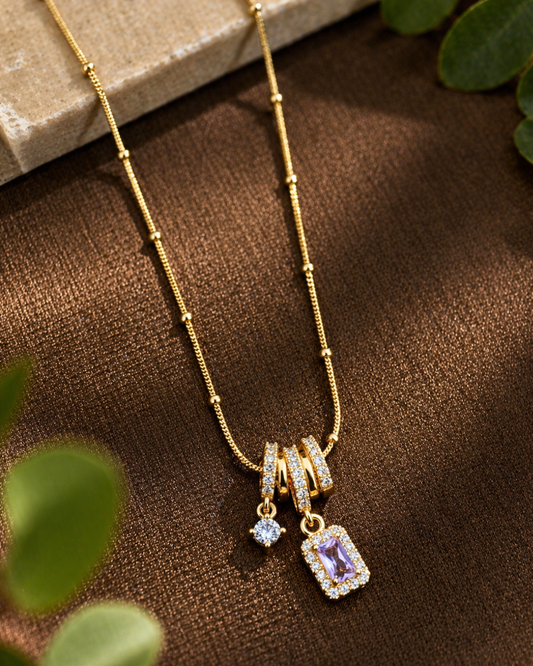Celestia Dual Charm Necklace