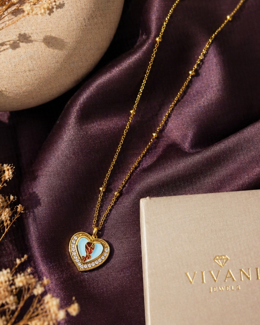 Zyra Heart Charm Necklace