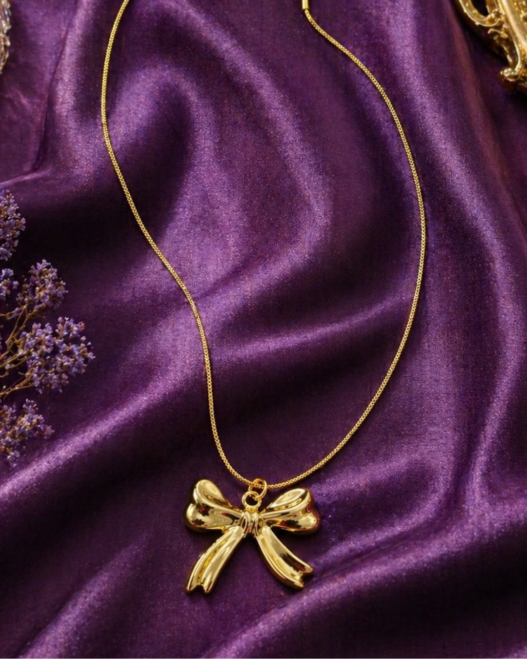 Minimalist Bow Pendant Necklace