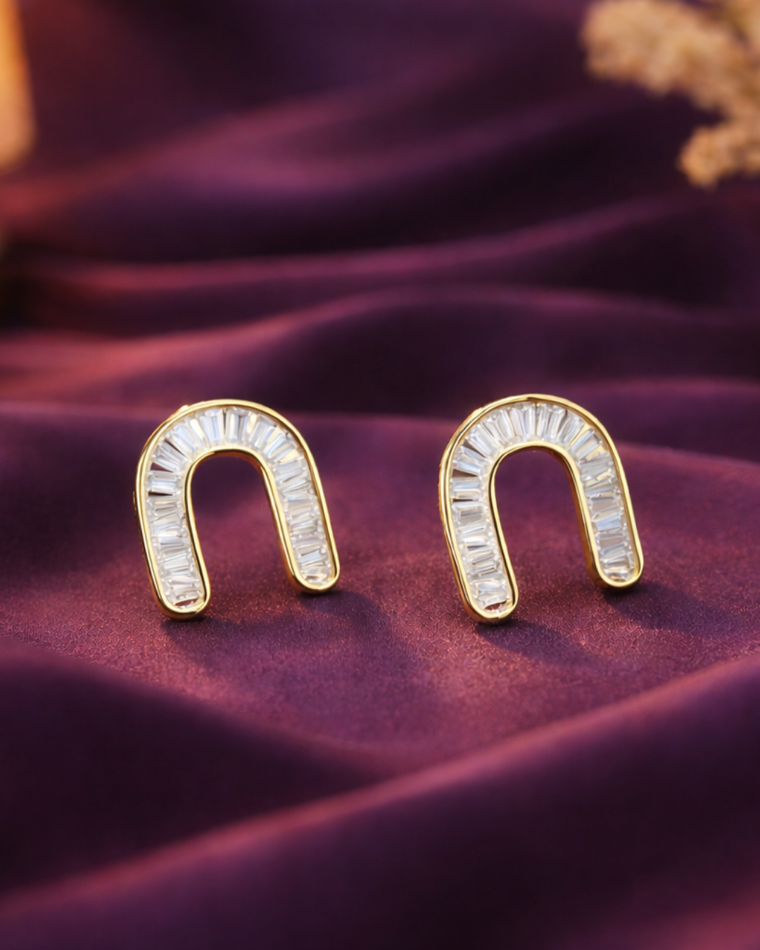 Stylish U Design Stud Earrings