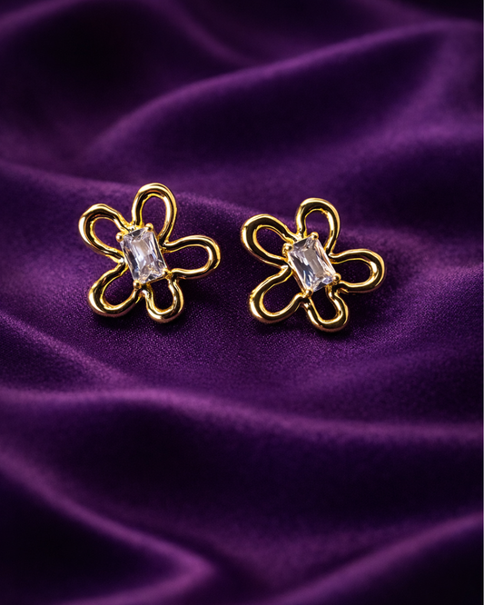 DaisyLuxe Minimal Gold Stud Earrings