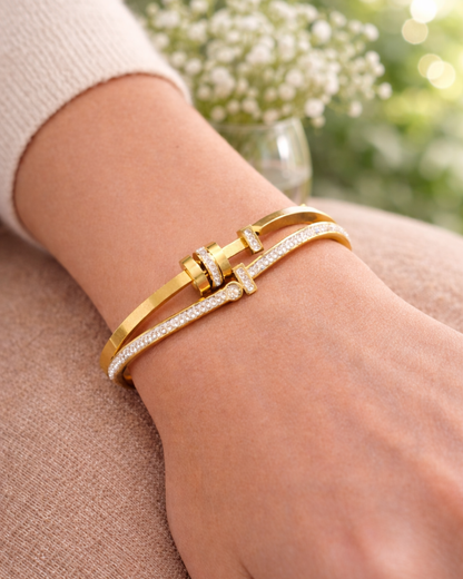 Stylish Gold Plated Adjustable Bracelet