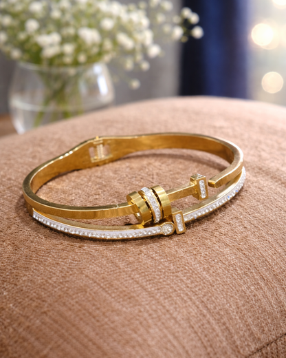 Stylish Gold Plated Adjustable Bracelet