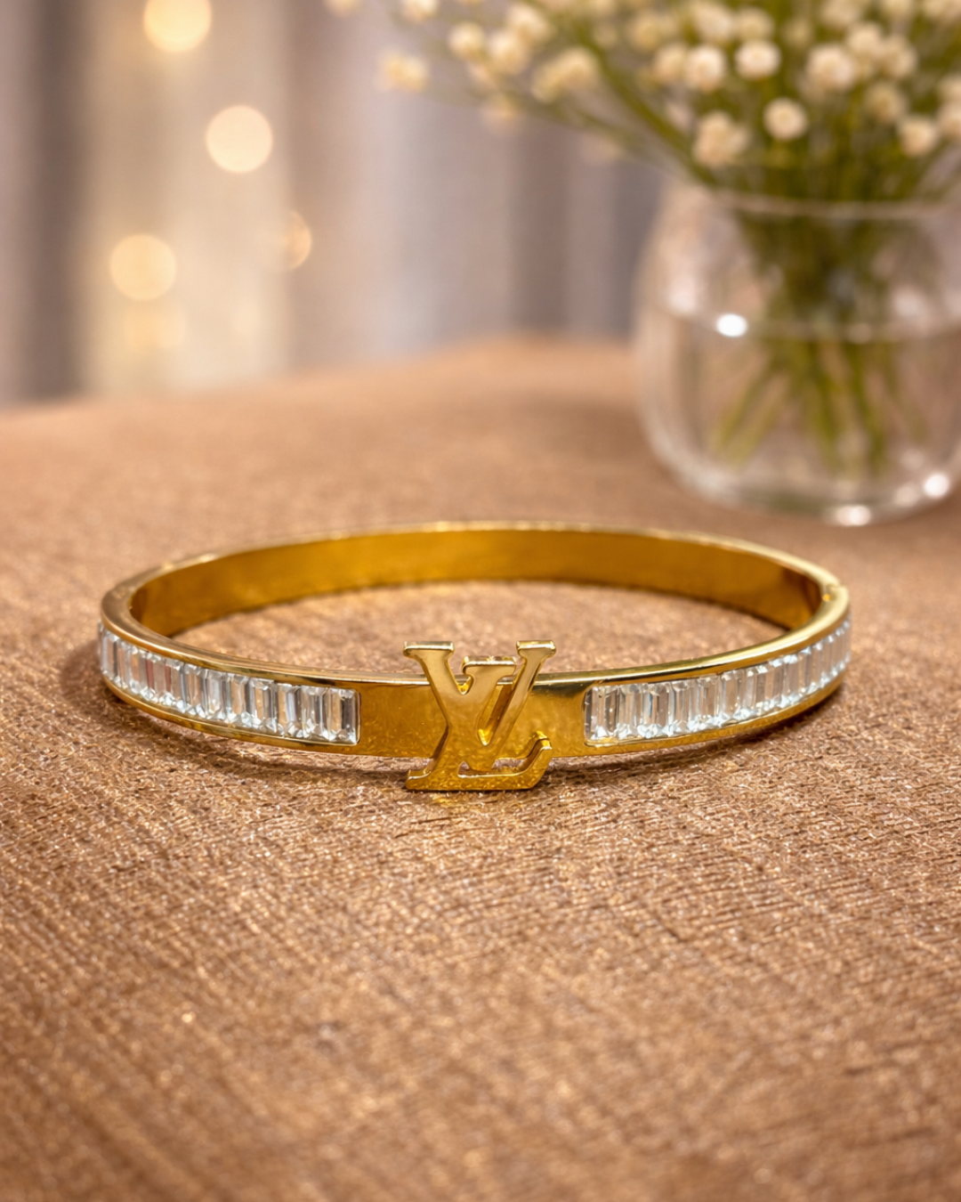 Vivani Luxe LV-Inspired Crystal Baguette Bracelet