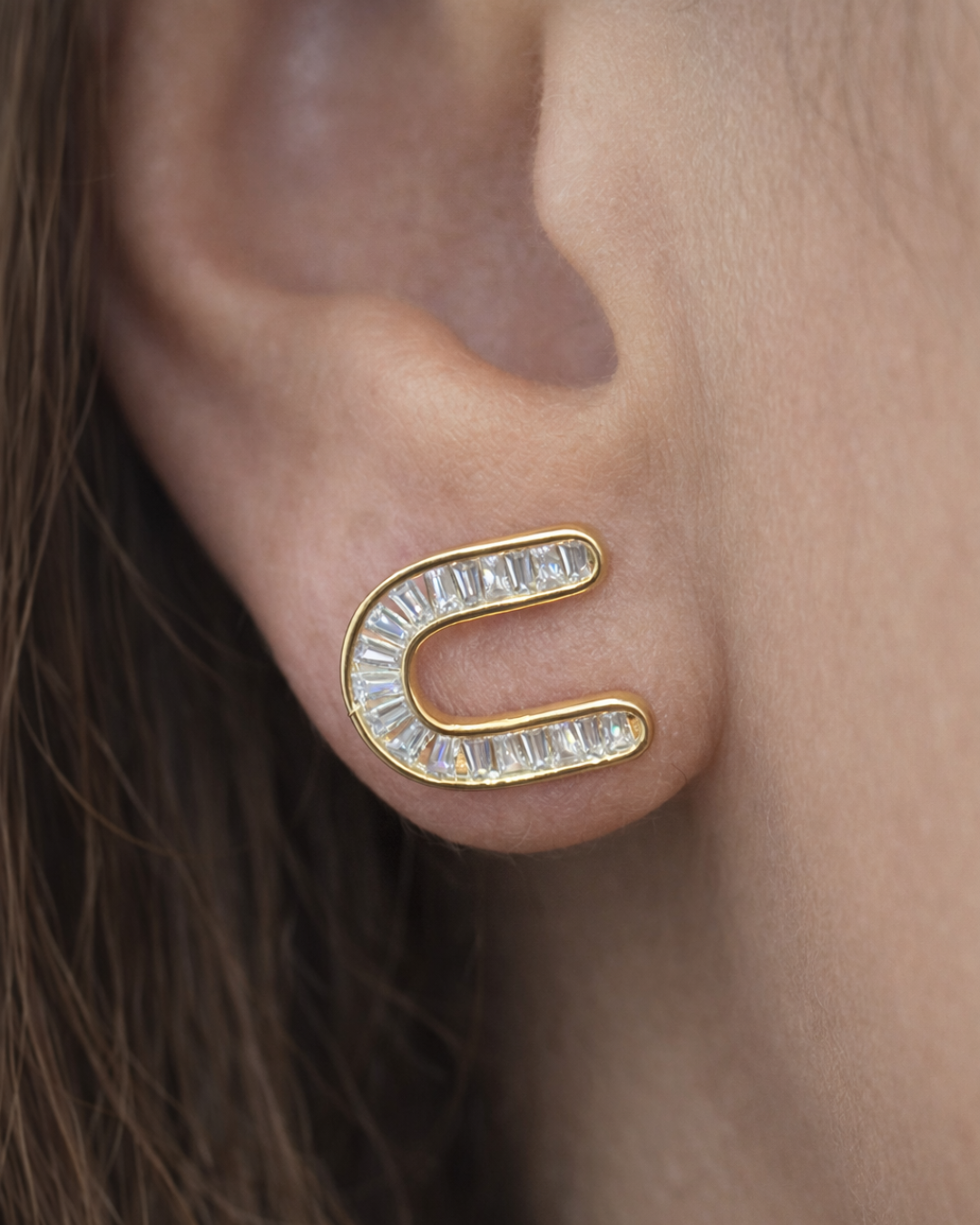 Stylish U Design Stud Earrings